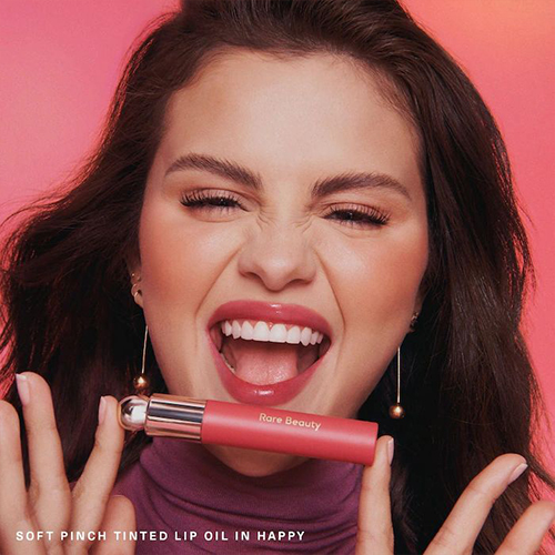 HAPPY - cool pink Rare beauty by selena Gomez Soft pinch tinted lip oil - Image 5